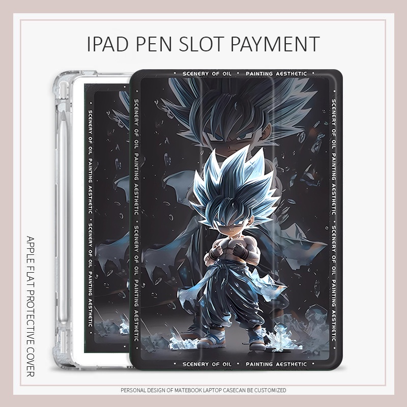 เคส ลาย ice Son Goku สีดํา สําหรับ iPad 10.2 gen7 8 9 mini6 air1 2 3 4 5 iPad 2022 pro11 10.9 gen10 iPad gen 5 6 air7 gen11 mini7