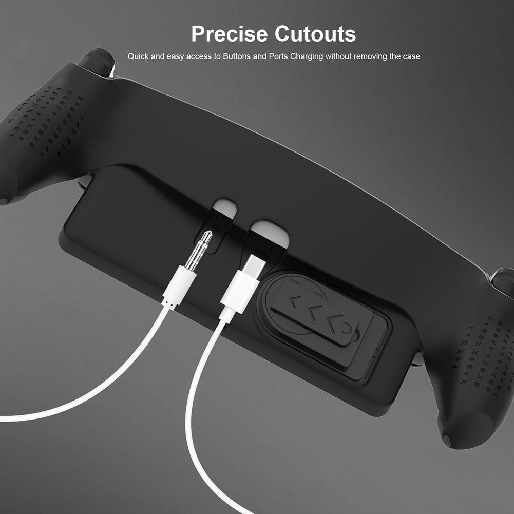 เคส TPU พร้อมตัวยึด สําหรับ Playstation Portal ฝาครอบป้องกัน ป้องกันรอยขีดข่วน ป้องกันการตก สําหรับ PS Portal Game Console เคสขาตั้ง อุปกรณ์เสริม