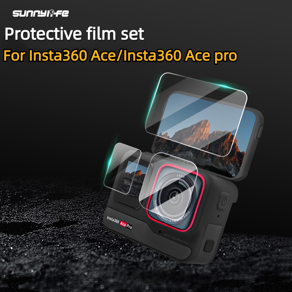 Sunnylife ฟิล์มกันรอยเลนส์กล้อง กันระเบิด อุปกรณ์เสริม สําหรับ Insta360 Ace Insta360 Ace Pro