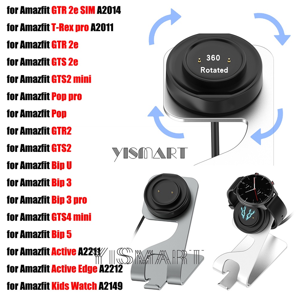 แท่นชาร์จอลูมิเนียม สําหรับ Amazfit Active Bip 5 Pop Pro GTS 4 Mini GTR 2e T-Rex Pro GTS2 GTR2