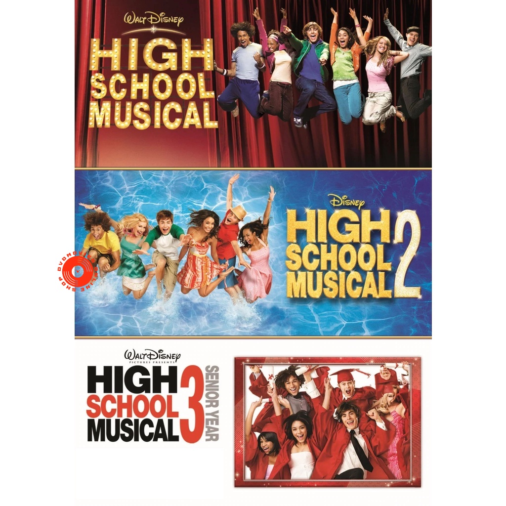 DVD High School Musical มือถือไมค์ หัวใจปิ๊งรัก ภาค 1-3 DVD Master เสียงไทย (เสียง ไทย/อังกฤษ ซับ ไทย/อังกฤษ) DVD