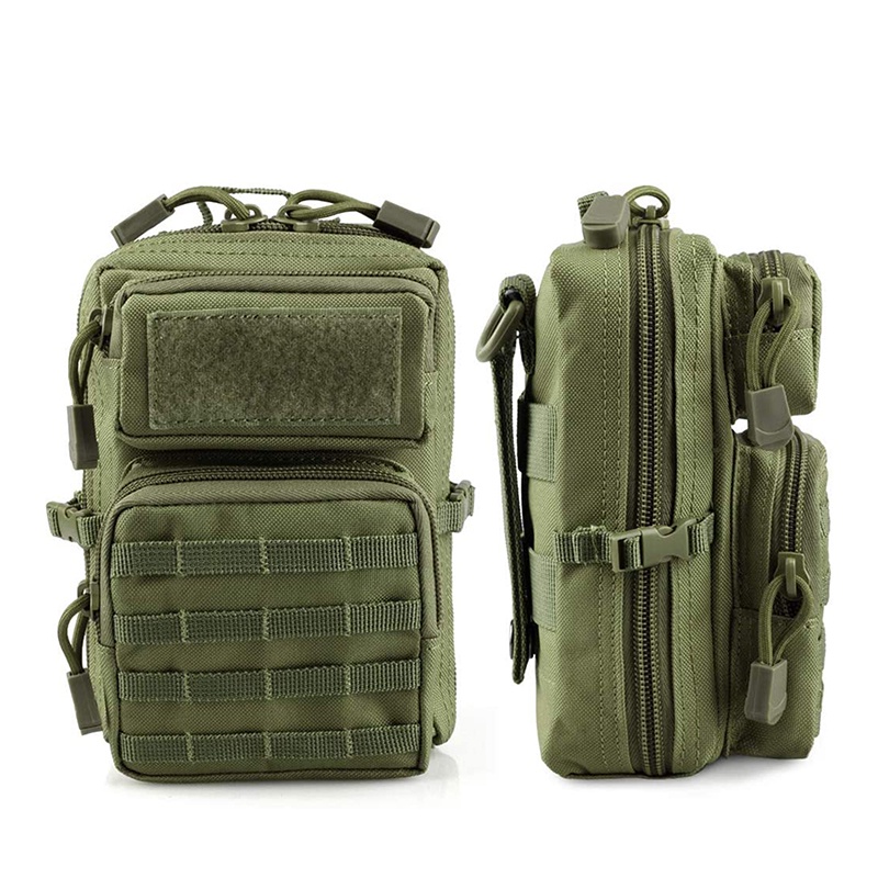 กระเป๋าคาดเอว กระเป๋าเมสเซนเจอร์ ขนาดเล็ก สีพื้น สําหรับผู้ชาย - รูปที่ 3