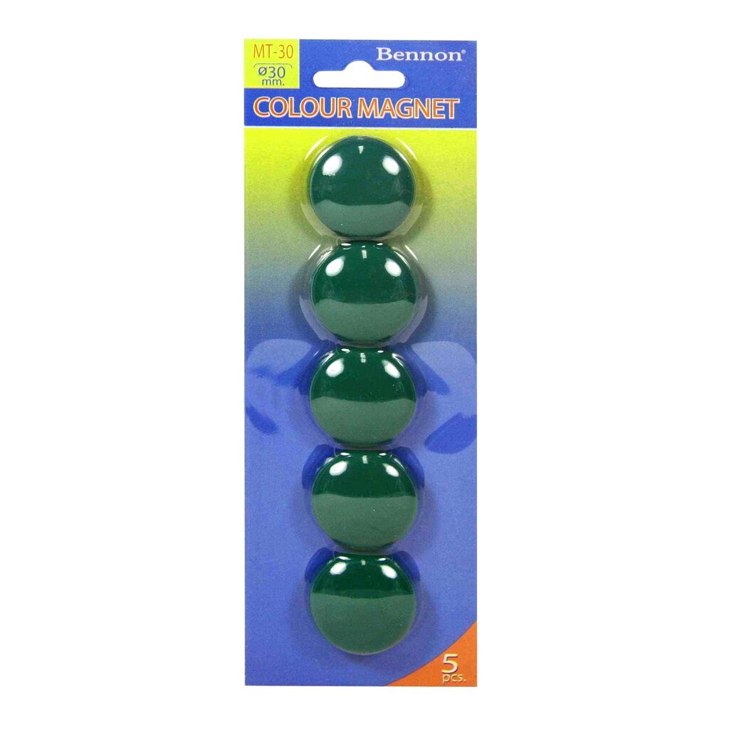 เม็ดแม่เหล็กกลม BENNON MT-30 ขนาด 30 มม. ( จำนวน 1 แผง)