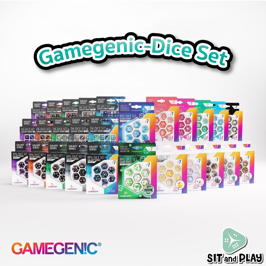 Gamegenic - Dice Set - RPG / D6 12 mm ลูกเต๋า สำหรับ การ์ดเกม บอร์ดเกม RPG D&D