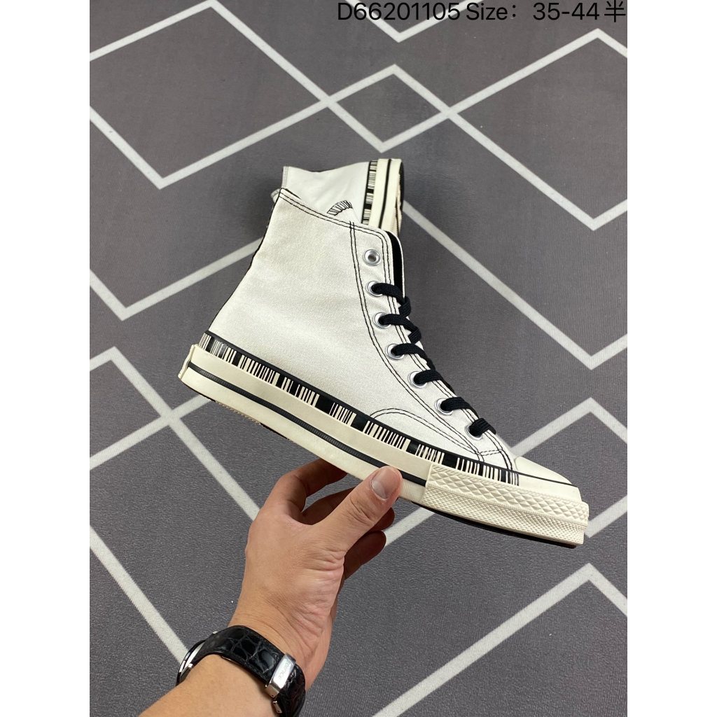 Converse Chuck 1970s ผ้าใบด้านบนสูงระบายอากาศใหม่รองเท้าสบาย ๆ ร้อยแผ่น Original