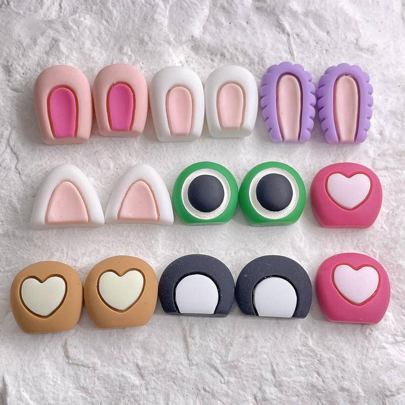 คลาสสิกสัตว์หูการ์ตูน 3D เรซิ่น Cro รองเท้า Charms Diy น่ารัก Jibz เครื่องประดับเรซิ่นเครื่องประดับรองเท้าอุปกรณ์ตกแต่งเคสโทรศัพท์ถ้วย Diy