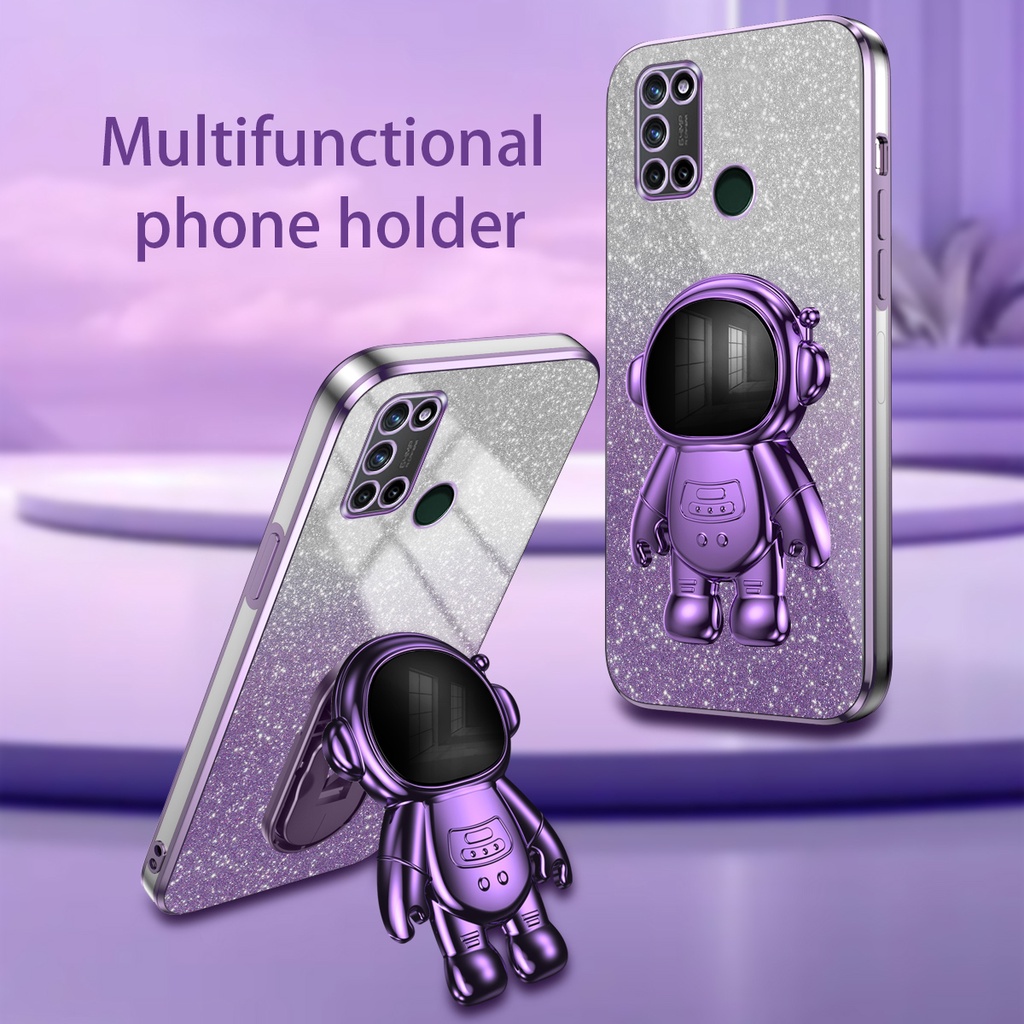 เคส Realme 7 Realme 7i Realme C17 Realme C7 เคสโทรศัพท์มือถือ ซิลิโคนนิ่ม กันกระแทก ลายนักบินอวกาศ สําหรับ Realme 7 7i C17 C7