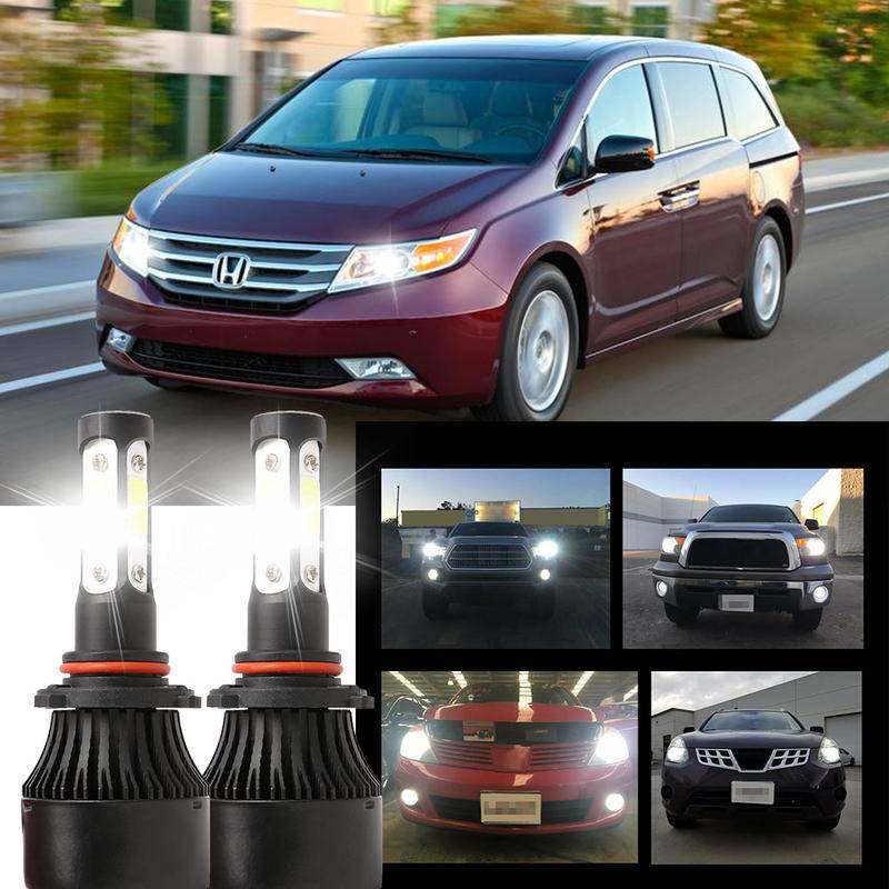 2 ชิ้น LED สีขาว 600K X7 4SIDE หลอดไฟ NW ชุดไฟหน้าสําหรับ Honda Odyssey1996-2004 (โคมไฟหัว)
