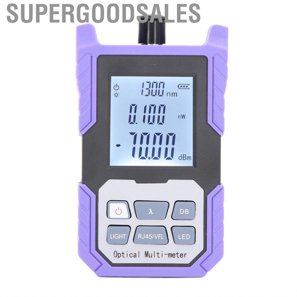 Supergoodsales Optical Fiber Power Meter High Accuracy ‑70 to +10dBm Optic Cable Tester with LED Light
