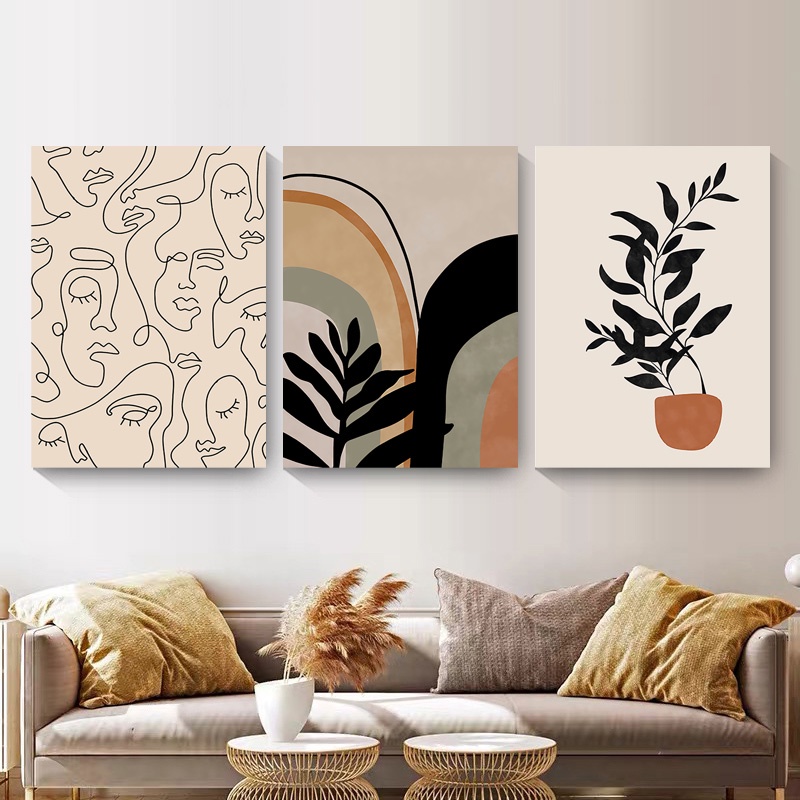 (พร้อมกรอบ) โปสเตอร์ภาพวาดผ้าใบ รูปใบไม้ สไตล์โบฮีเมียน พร้อมกรอบ สําหรับตกแต่งบ้าน ห้องนั่งเล่น - รูปที่ 2