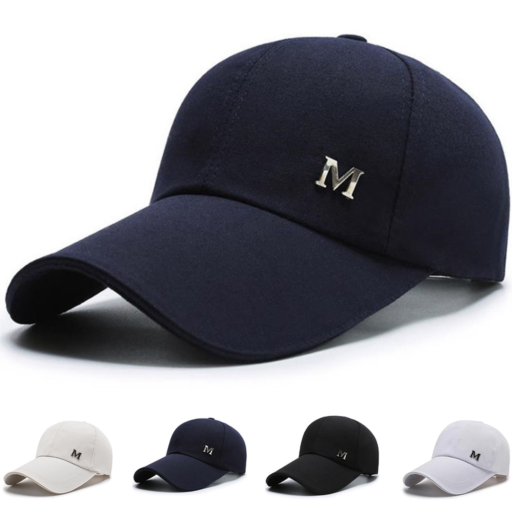 หมวกแก๊ปเบสบอล "M" ปรับสายได้ แฟชั่นเกาหลี กันแดด ของดีต้องมีติดตัว