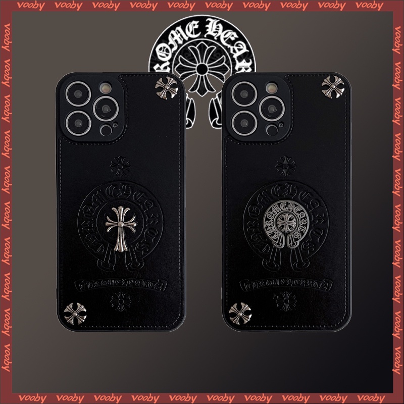 เคสโทรศัพท์มือถือ โลหะโครเมี่ยม ลายหัวใจ สีเข้ม สไตล์คลาสสิก สําหรับ IPhone15 15Pro 15ProMax 14PM 14 14P 13 13P 13PM 12 12P 12PM 11 11P 11PM X XR MAX 7P 7 PLUS