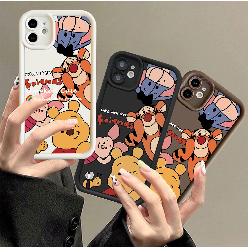 🌈Ready Stock 🏆OPPO A18 A38 A17 A16 A15 A57 A5S A3S A5 A9 A53 A32 A33 2020 A98 A58 A94 A54 F19 Pro A55 Thickening Casing Cute Tiger Phone Case Soft Protection Back Cover