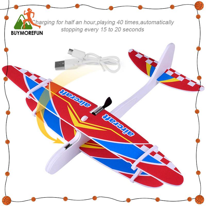 [Buymorefun] เครื่องบินร่อนไฟฟ้า เครื่องบินโฟม ของขวัญ สําหรับของขวัญ