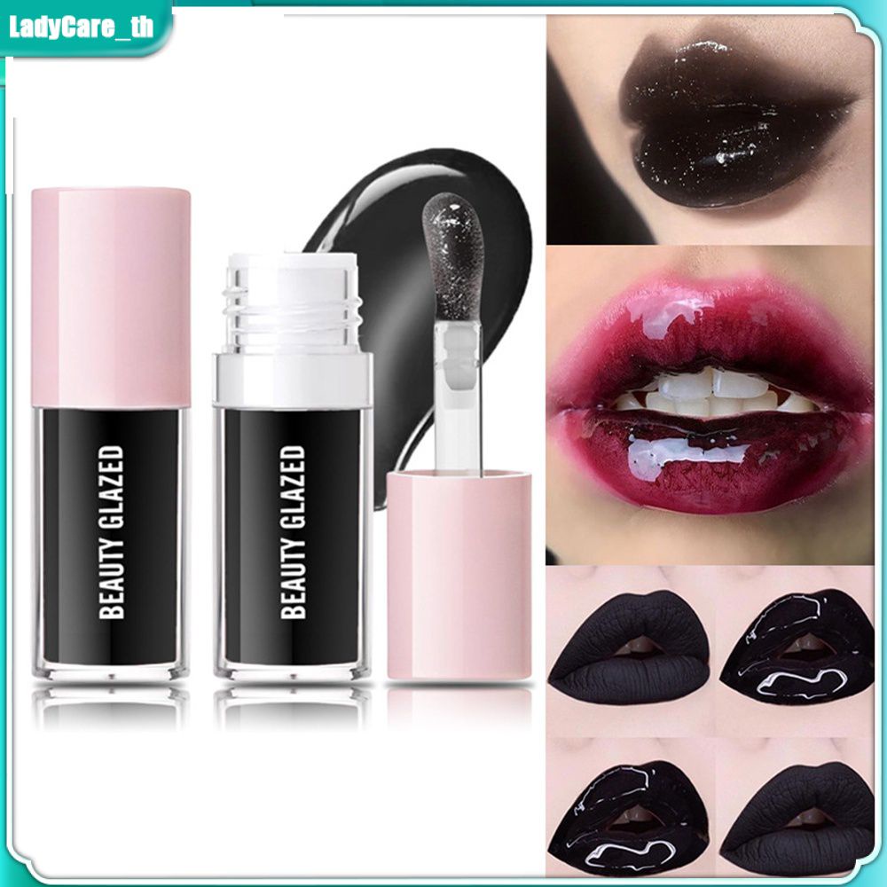 BEAUTY GLAZED Moisturizing Lip Oil ลิปกลอสสีดำ LadyCare