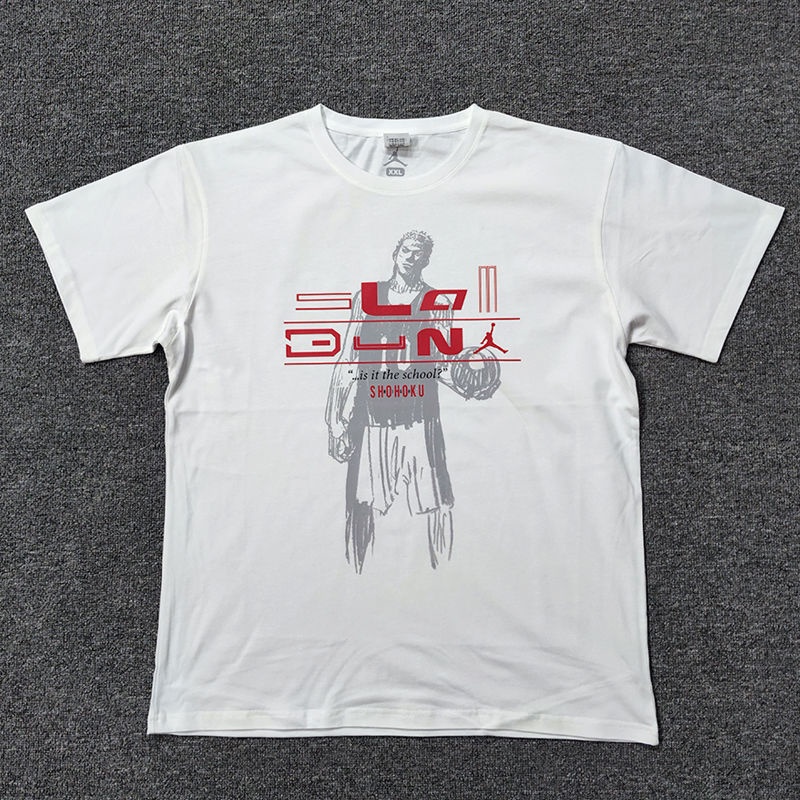 แฟชั่นใหม่ล่าสุด Loose Slam Dunk air joint slamdunk NBA basketball t-shirts with short sleeves宽松樱木花道