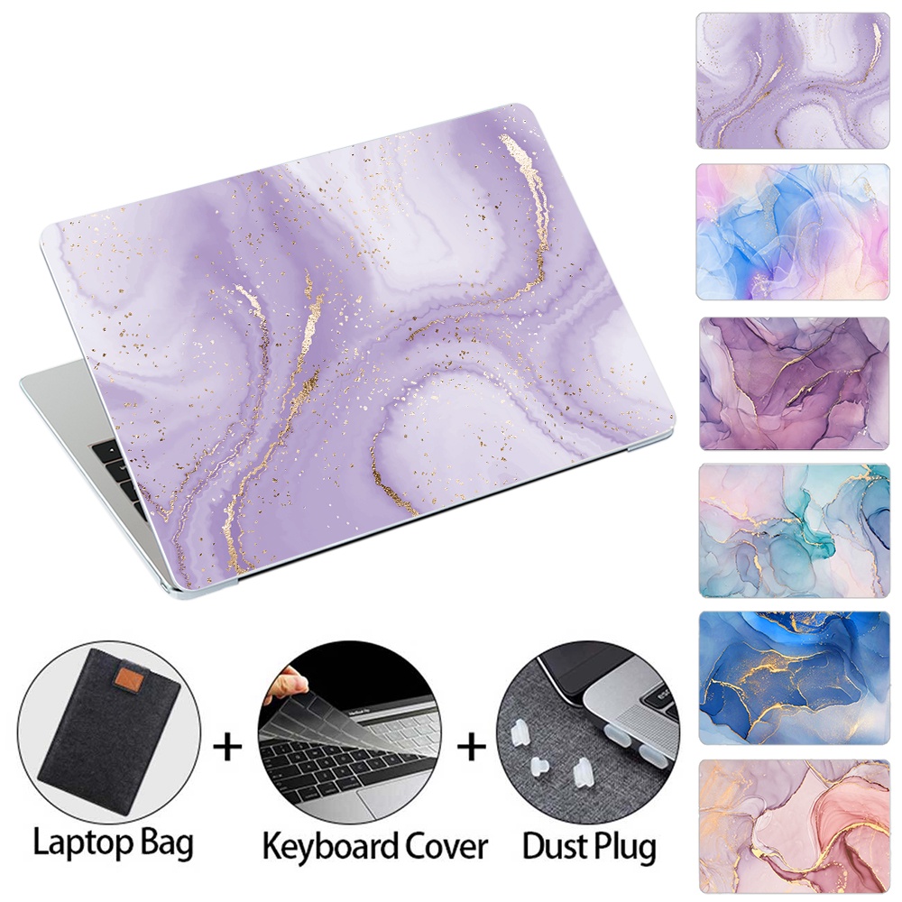 Colorful Marble Printed Case For 2023 Matebook D14 HUAWEI D15 D14 14 14s Laptop CASE MagicBook X14 X15 Case Soft Hard Shell 2021 2020 2018 With Keyboard Cover Dust Plugs Bag DI3D