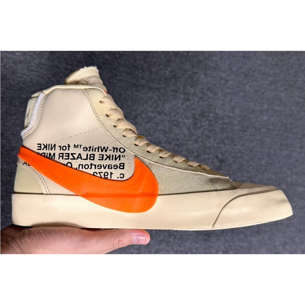 ♞,♘,♙,♟Original NIKE Blazer Mid OFF-WHITE x All Eve Skateboard Shoes Men and Women with box and pap
