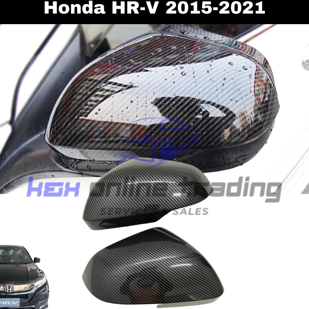 มาใหม่ ฝาครอบกระจกมองข้าง คาร์บอน สําหรับ Honda HRV Vezel 2015-2021
