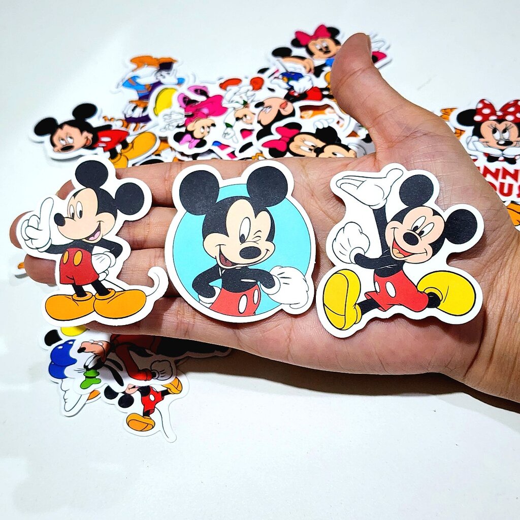 สติ๊กเกอร์ มิกกี้ มินนี่ Mickey Minnie (ชุด2) ติดแน่น กันน้ำ ติดกระเป๋าเดินทาง โน้ตบุ้ค (50 ชิ้น) sticker