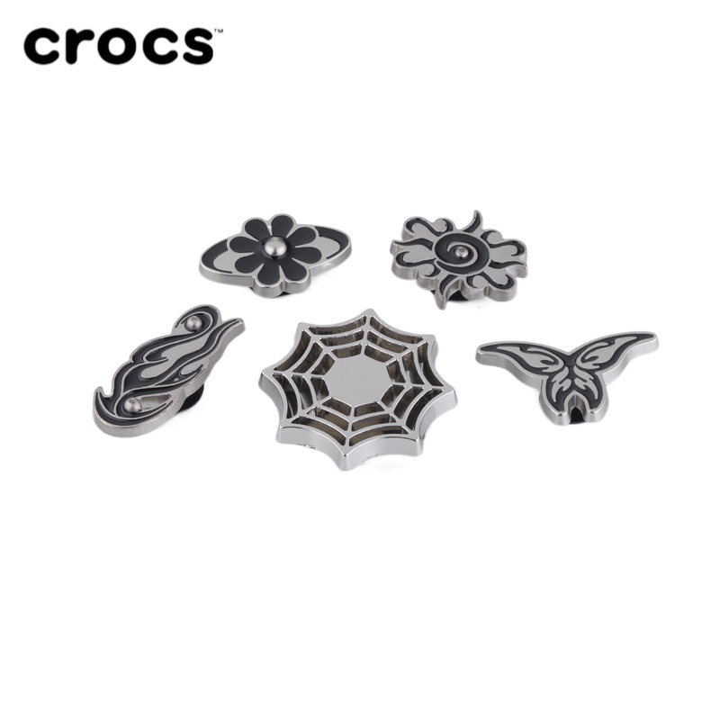 พร้อมส่ง Jibbitz ตัวติดรองเท้ามีรู สําหรับตกแต่งรองเท้า หัวเข็มขัดโลหะ Crocs DIY