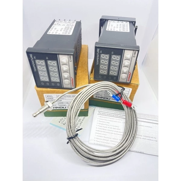 ลดล้าง สต็อก เครื่องวัดและควบคุมอุณหภูมิ PID REX-C100 (0-400cํ) พร้อมสาย type. K 1เมตร ร้านในไทย ส่งจากไทย