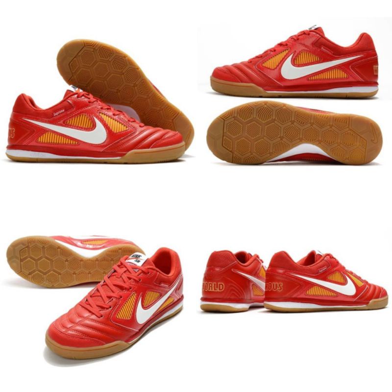 Sepatu Futsal Nike 5 Gato LTR แดง ขาว IC กีฬา