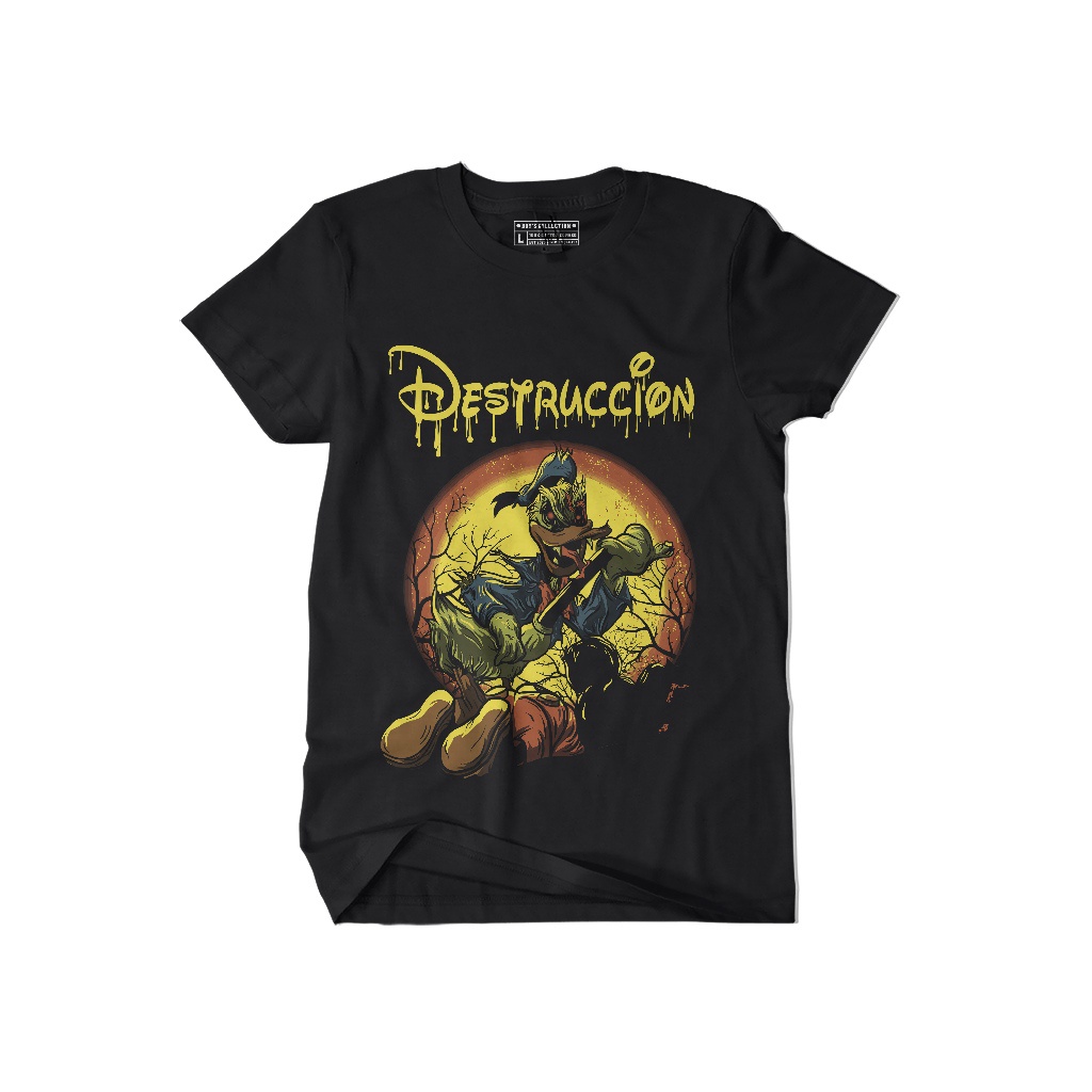 พร้อมส่ง เสื้อยืด พิมพ์ลาย Destruccion Donal Duck Kaos Combed 20s สําหรับเด็กผู้ชาย BC289