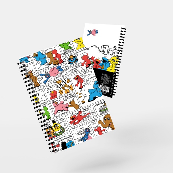 Bundanjai (สมุดสันห่วง) SST4-สมุดสันห่วง A5 : Sesame Street Comic Wire-bond A5 notebook (WBA5-NB-WH-401) W14.8xH21.0 cm.