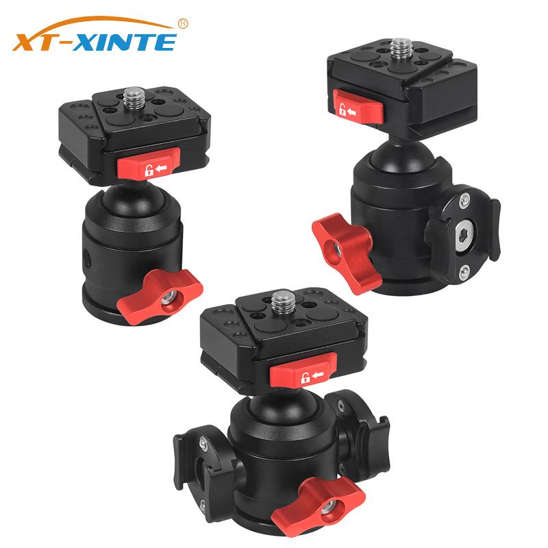 Xt-xinte อุปกรณ์เมาท์ขาตั้งอะลูมิเนียม 1/4 Expansion 360° ขาตั้งกล้อง หัวบอล หมุนได้ สําหรับกล้อง DSLR
