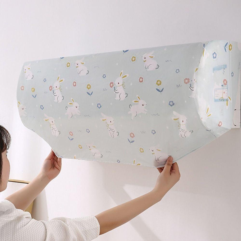 Somedayzl ผ้าคลุมเครื่องปรับอากาศ ป้องกันฝุ่น ยืดหยุ่น ทําความสะอาดง่าย ทนทาน ลายการ์ตูน - รูปที่ 4