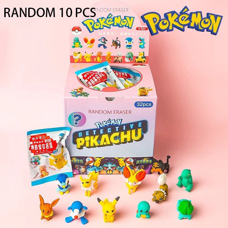 10/5/2 ชิ้น โปเกมอน สุ่มยางลบ กล่องปริศนา DIY ประกอบยางลบ ปิกาจู Charmander เครื่องเขียนนักเรียน ตุ๊กตา ของเล่นเด็ก ของขวัญ thumbnail 3