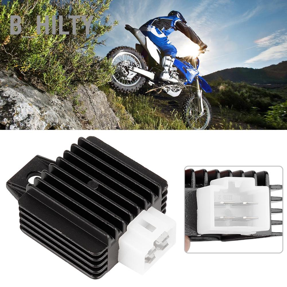 B_HILTY เครื่องปรับแรงดันไฟฟ้าแบบคลื่นเต็ม 12V เหมาะสำหรับรถจักรยานยนต์ GY6 50cc-150cc