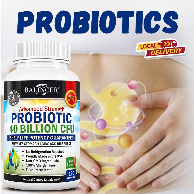 Balincer Daily Probiotic 40 Billion CFU อาหารเสริม สําหรับผู้ชายและผู้หญิง ช่วยเรื่องสุขภาพทางเดินอาหาร ก๊าซ และการท้องอืด ระบบภูมิคุ้มกัน