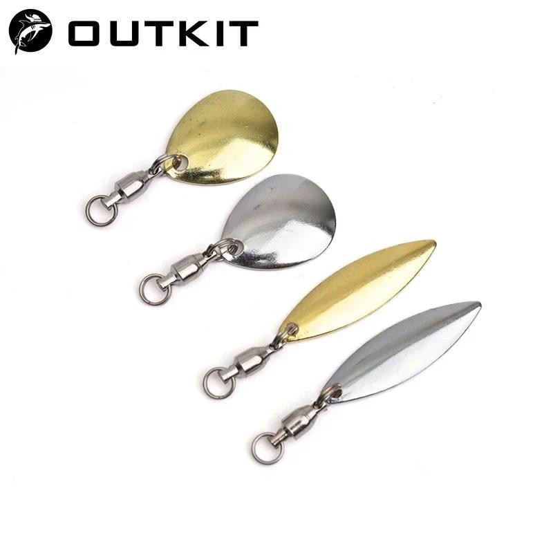 Outkit 6 ชิ้น/ล็อต Lure DIY สําหรับ Spinner ช้อนล่อกบ VIB สะท้อนแสงแผ่นสแตนเลส Noisy ช้อนอุปกรณ์ตกปลา