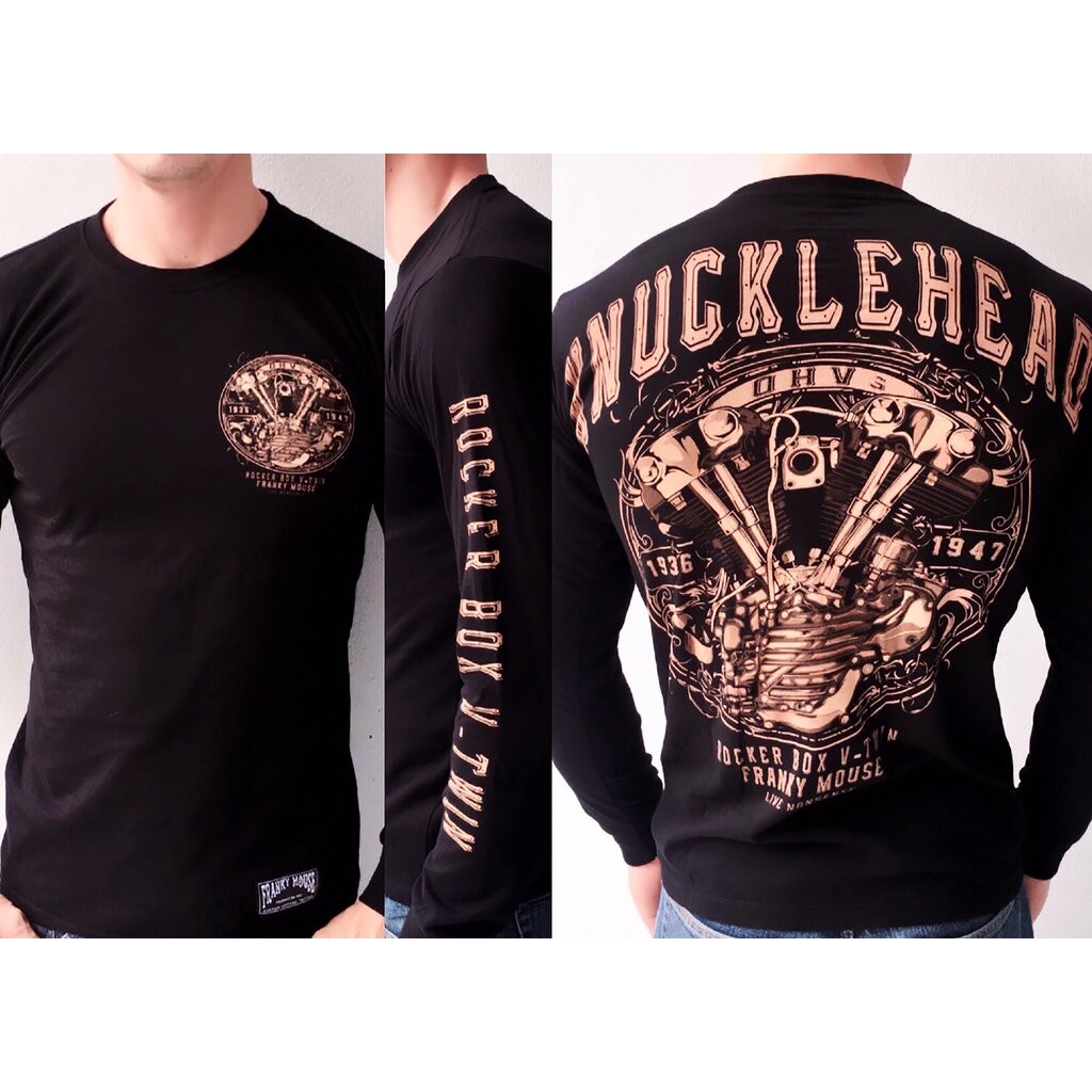 เสื้อยืดแขนยาว Biker มอเตอร์ไซค์ ผู้ชาย FM.BL101