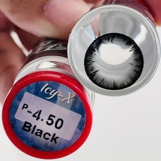 คอนแทคเลนส์ บิ๊กอาย ลายเกร็ดหิมะ เกร็ดน้ำแข็ง รุ่น Shimmer/Icy-x สีดำ/Black มีค่าสายตา (0.00)-(-10.00)