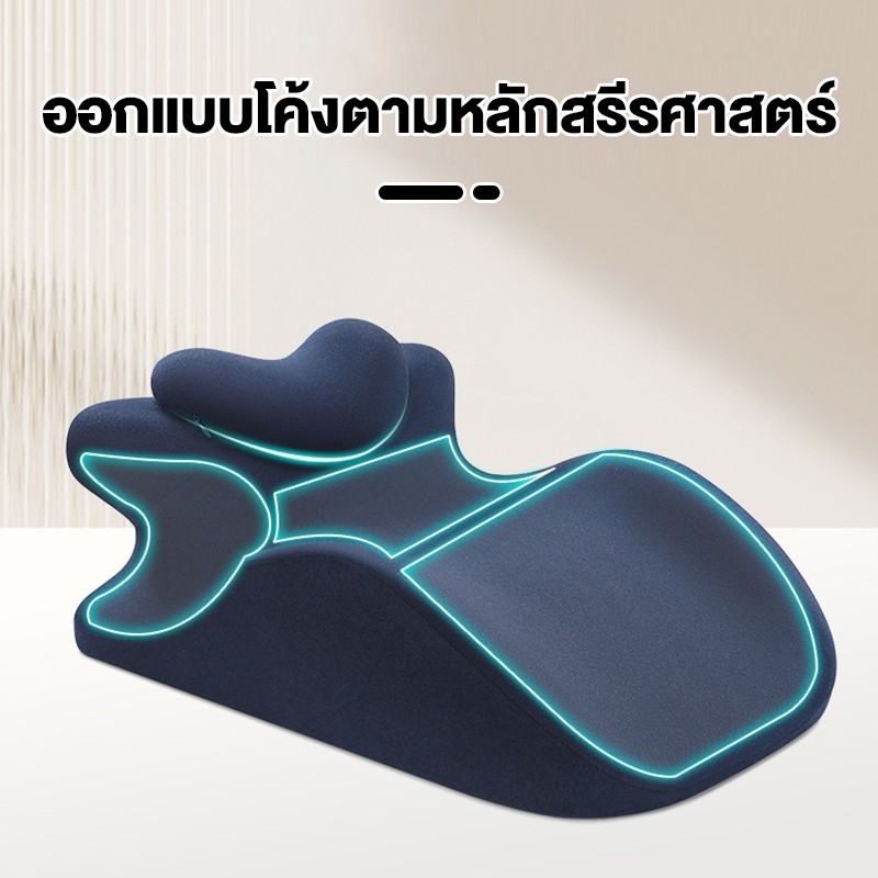 หนุนดี FLM หมอน ทำจากเมมโมรี่โฟม100% บรรเทาอาการปวดคอหลังและหลัง สามารถใช้เป็นหมอนหรือเป็นพนักพิงได้
