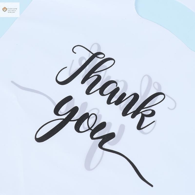 ปลาค็อด 100ชิ้นขอบคุณถุงของขวัญพลาสติกถุงขนมแต่งงานกระเป๋าช้อปปิ้ง ค มาถึง กระเป๋าแต่งงานงานเลี้ยงวันเกิดตกแต่งใหม่ - รูปที่ 4