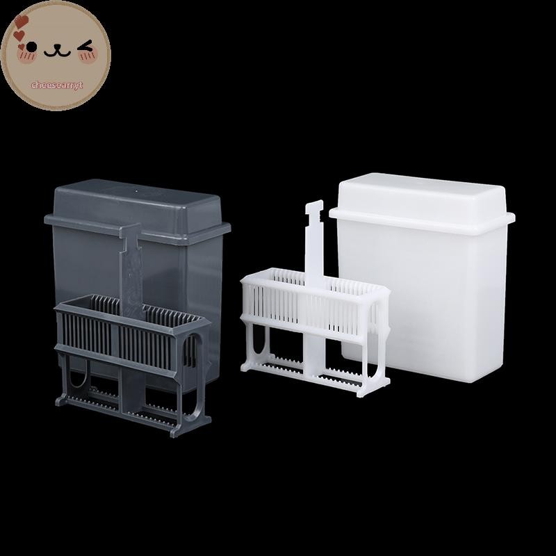 Chee 24 ช่อง Staining Jar Rack สําหรับกล้องจุลทรรศน์สไลด์,Slides Staining Rack ชุดจาน EN