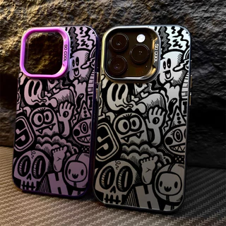🔥GOOD🔥เคส IPhone 11 12 13 14 15 16 Pro MAX 14 15 Plus XR XSmax 7PLUS เปลือกป้องกันการตกของมอนสเตอร์กราฟฟิตี้สร้างสรรค์