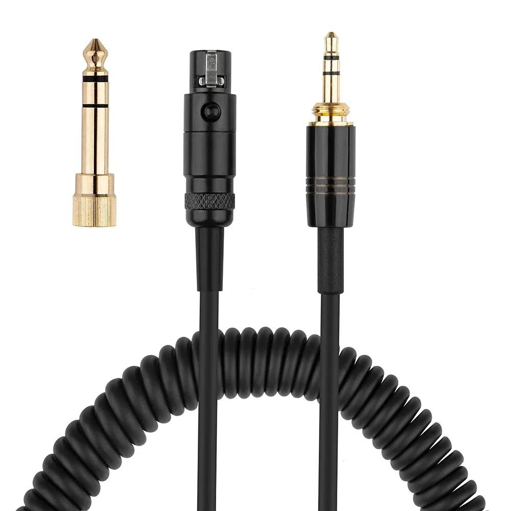 Mini XLR หญิง 3-Pin ฤดูใบไม้ผลิเปลี่ยนสายสําหรับ Pioneer HDJ-2000 อ้างอิง Professional MK1 MK2 DJ หูฟัง