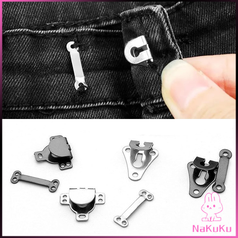 NKK ตะขอกางเกง ตะขอกระโปรงนักเรียน ตะขอเกี่ยว DIY ตะขอซ่อนเสื้อผ้า metal button