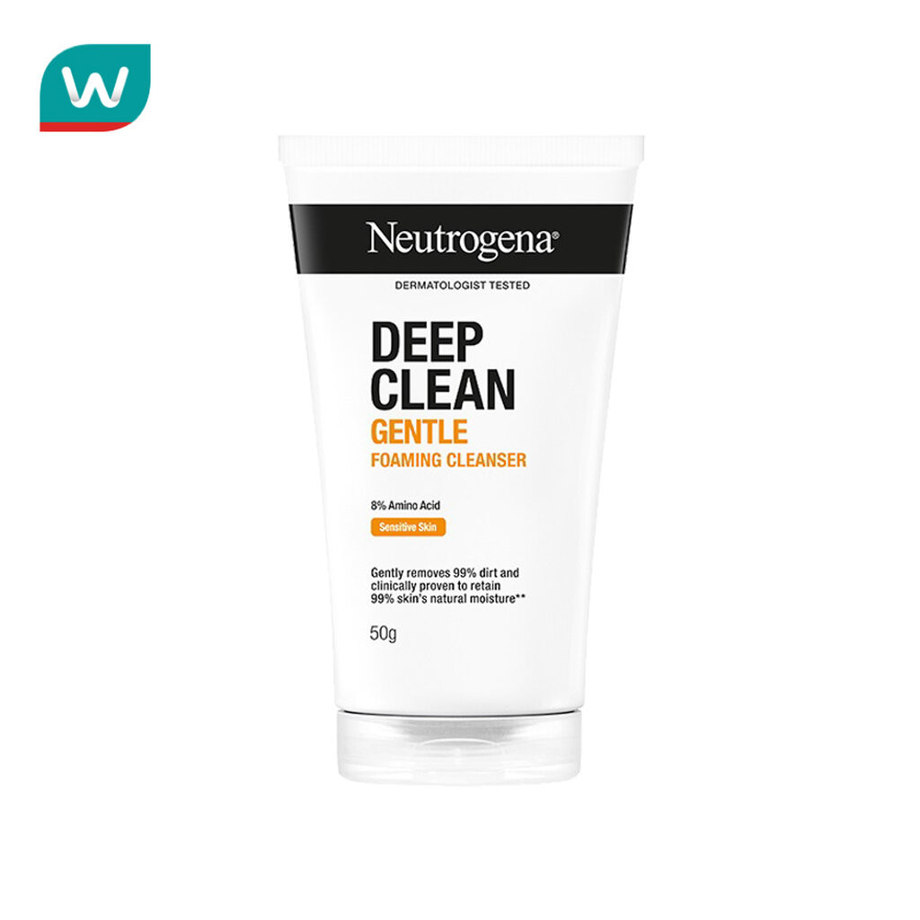 Neutrogena นูโทรจีนา ดีพ คลีน เจนเทิล โฟมมิ่ง คลีนเซอร์ 50 กรัม