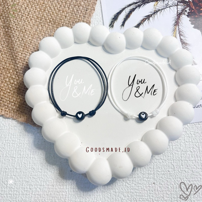 BLACK LOVE COUPLE BRACELET / LOVE COUPLE STRAP BRACELET