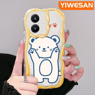 เคสโทรศัพท์มือถือแบบนิ่ม ใส กันกระแทก ลายการ์ตูนหมีน้อยน่ารัก สีขาว หลากสี สําหรับ VIVO Y22 Y22s