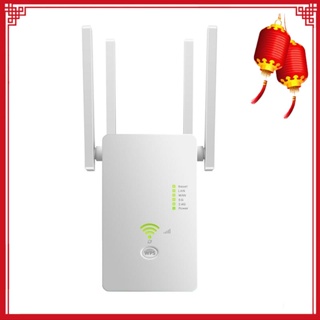 5ghz เราเตอร์ขยายสัญญาณ Wifi ไร้สาย 1200Mbps Wifi Booster 2.4G 5G Wi-Fi ปลั๊ก EU สีดํา