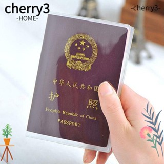 Cherry3 กระเป๋าใส่บัตรเครดิต PVC ใส กันน้ํา 6 ชิ้น