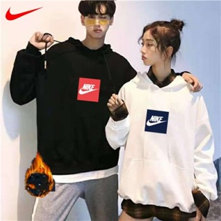 [ขายดี พร้อมส่ง] Nike เสื้อกันหนาวลําลอง แขนยาว ทรงหลวม พิมพ์ลาย ของแท้ 100% แฟชั่น สําหรับทุกเพศ