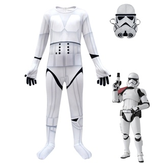 พร้อมส่ง ชุดบอดี้สูท รอมเปอร์ ลาย Star Wars สีขาว สําหรับเด็กผู้ชาย 2023 4719